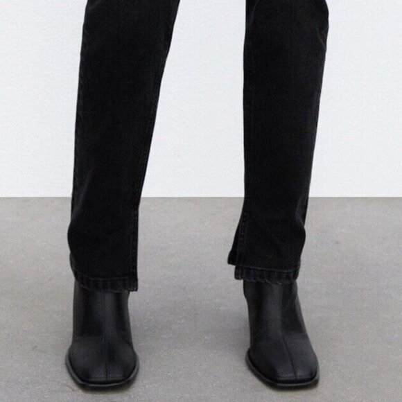 Zara Black Jeans with Split Hem - Picture 5 of 13